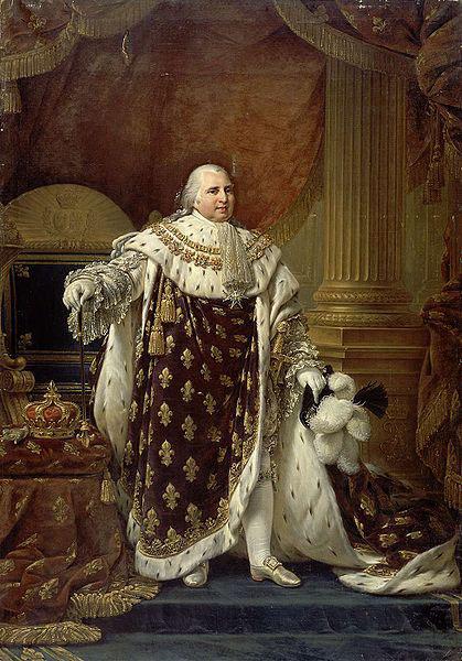 Baron Antoine-Jean Gros Portrait of Louis XVIII in his coronation robes oil painting image